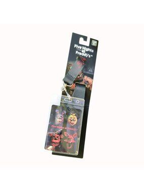 Five Nights At Freddys Freddy Black Lanyard Badge Holder FNAF